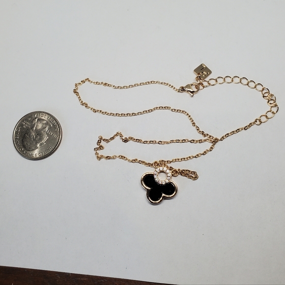 Park Lane Licorice Enamel Rhinestone Pendant Necklace - Picture 3 of 5